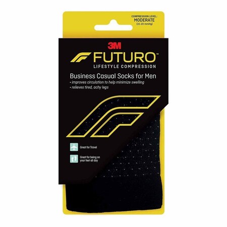 Futuro Compression Socks Calf High Medium Black Closed Toe, 12PK 71045EN